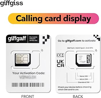 GiffGaff UK SIM IN PAKISTAN