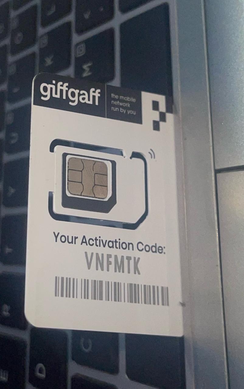 GiffGaff UK SIM IN PAKISTAN