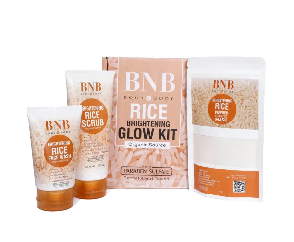 BNB 3 in 1 Rice Glow Kit + Free 50 Sunblock